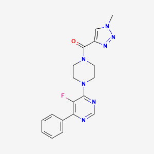 [4-(5-Fluoro-6-phenylpyrimidin-4-yl)piperazin-1-yl]-(1-methyltriazol-4-yl)methanone