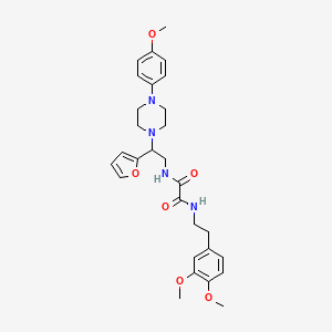 molecular formula C29H36N4O6 B2977028 N'-[2-(3,4-dimethoxyphenyl)ethyl]-N-[2-(furan-2-yl)-2-[4-(4-methoxyphenyl)piperazin-1-yl]ethyl]ethanediamide CAS No. 877633-72-2