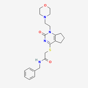 N-benzyl-2-((1-(2-morpholinoethyl)-2-oxo-2,5,6,7-tetrahydro-1H-cyclopenta[d]pyrimidin-4-yl)thio)acetamide