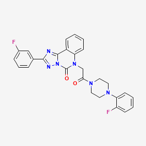 2-(3-fluorophenyl)-6-(2-(4-(2-fluorophenyl)piperazin-1-yl)-2-oxoethyl)-[1,2,4]triazolo[1,5-c]quinazolin-5(6H)-one