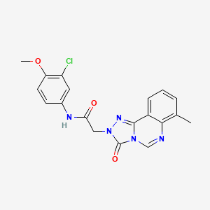 molecular formula C19H16ClN5O3 B2977036 N-(3-chloro-4-methoxyphenyl)-2-{7-methyl-3-oxo-2H,3H-[1,2,4]triazolo[4,3-c]quinazolin-2-yl}acetamide CAS No. 1226454-29-0