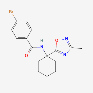 4-bromo-N-[1-(3-methyl-1,2,4-oxadiazol-5-yl)cyclohexyl]benzamide