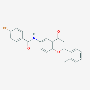 4-bromo-N-[2-(2-methylphenyl)-4-oxo-4H-chromen-6-yl]benzamide