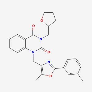 1-((5-methyl-2-(m-tolyl)oxazol-4-yl)methyl)-3-((tetrahydrofuran-2-yl)methyl)quinazoline-2,4(1H,3H)-dione