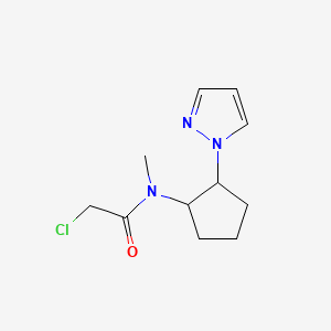 2-Chloro-N-methyl-N-(2-pyrazol-1-ylcyclopentyl)acetamide