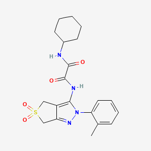 N1-cyclohexyl-N2-(5,5-dioxido-2-(o-tolyl)-4,6-dihydro-2H-thieno[3,4-c]pyrazol-3-yl)oxalamide