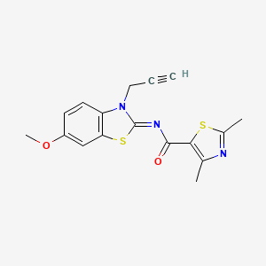 (Z)-N-(6-methoxy-3-(prop-2-yn-1-yl)benzo[d]thiazol-2(3H)-ylidene)-2,4-dimethylthiazole-5-carboxamide