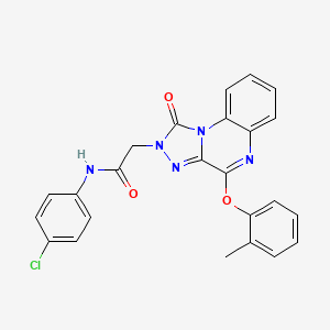 N-(4-chlorophenyl)-2-(1-oxo-4-(o-tolyloxy)-[1,2,4]triazolo[4,3-a]quinoxalin-2(1H)-yl)acetamide