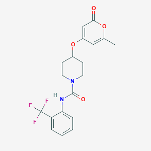 4-((6-methyl-2-oxo-2H-pyran-4-yl)oxy)-N-(2-(trifluoromethyl)phenyl)piperidine-1-carboxamide