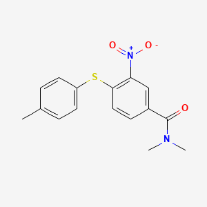 N,N-dimethyl-4-[(4-methylphenyl)sulfanyl]-3-nitrobenzenecarboxamide