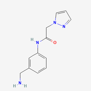 N-[3-(aminomethyl)phenyl]-2-(1H-pyrazol-1-yl)acetamide