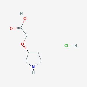 B2977193 2-[(3R)-pyrrolidin-3-yloxy]acetic acid hydrochloride CAS No. 2227692-59-1