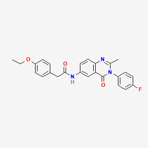 2-(4-ethoxyphenyl)-N-(3-(4-fluorophenyl)-2-methyl-4-oxo-3,4-dihydroquinazolin-6-yl)acetamide