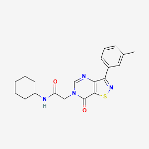 N-[2-(4-fluorophenyl)-4-methoxyquinolin-6-yl]-N'-(3-methylphenyl)urea