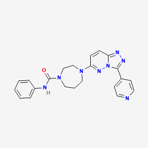 molecular formula C22H22N8O B2977296 N-phenyl-4-[3-(pyridin-4-yl)-[1,2,4]triazolo[4,3-b]pyridazin-6-yl]-1,4-diazepane-1-carboxamide CAS No. 2380181-11-1