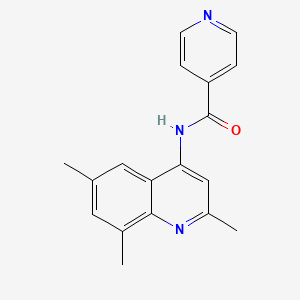 molecular formula C18H17N3O B2977307 N-(2,6,8-trimethylquinolin-4-yl)isonicotinamide CAS No. 946260-50-0