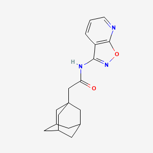 molecular formula C18H21N3O2 B2977329 2-(ADAMANTAN-1-YL)-N-{[1,2]OXAZOLO[5,4-B]PYRIDIN-3-YL}ACETAMIDE CAS No. 1105245-05-3