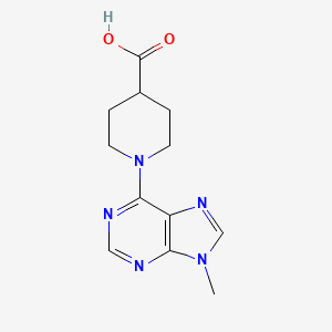 molecular formula C12H15N5O2 B2977359 1-(9-methylpurin-6-yl)piperidine-4-carboxylic Acid CAS No. 889307-70-4