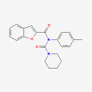 molecular formula C22H22N2O3 B2977374 N-(benzofuran-2-carbonyl)-N-(p-tolyl)piperidine-1-carboxamide CAS No. 923250-84-4