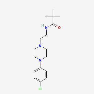 molecular formula C17H26ClN3O B2977424 N-{2-[4-(4-chlorophenyl)piperazin-1-yl]ethyl}-2,2-dimethylpropanamide CAS No. 179258-00-5