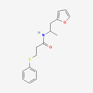 molecular formula C16H19NO2S B2977457 N-(1-(furan-2-yl)propan-2-yl)-3-(phenylthio)propanamide CAS No. 1235312-14-7