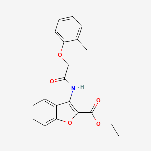 molecular formula C20H19NO5 B2977459 Ethyl 3-(2-(o-tolyloxy)acetamido)benzofuran-2-carboxylate CAS No. 847406-50-2