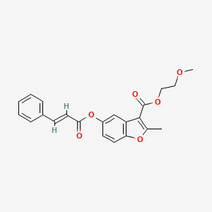 2-methoxyethyl 2-methyl-5-{[(2E)-3-phenylprop-2-enoyl]oxy}-1-benzofuran-3-carboxylate