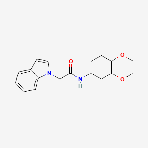 2-(1H-indol-1-yl)-N-(octahydrobenzo[b][1,4]dioxin-6-yl)acetamide