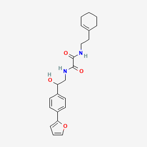 molecular formula C22H26N2O4 B2977503 N'-[2-(cyclohex-1-en-1-yl)ethyl]-N-{2-[4-(furan-2-yl)phenyl]-2-hydroxyethyl}ethanediamide CAS No. 2097858-62-1
