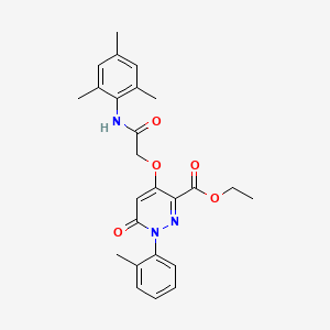Ethyl 4-(2-(mesitylamino)-2-oxoethoxy)-6-oxo-1-(o-tolyl)-1,6-dihydropyridazine-3-carboxylate