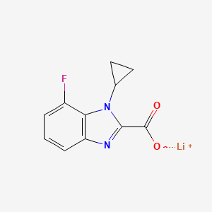 Lithium 1-cyclopropyl-7-fluoro-1H-benzo[d]imidazole-2-carboxylate