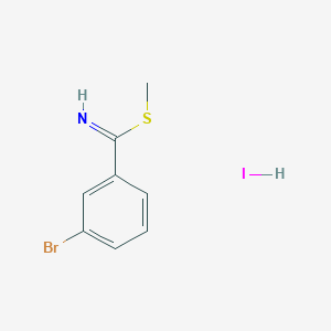 molecular formula C8H9BrINS B2977562 Methyl 3-bromobenzimidothioate hydroiodide salt CAS No. 848564-76-1