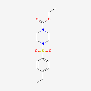 molecular formula C15H22N2O4S B2977582 ethyl 4-(4-ethylbenzenesulfonyl)piperazine-1-carboxylate CAS No. 799258-86-9