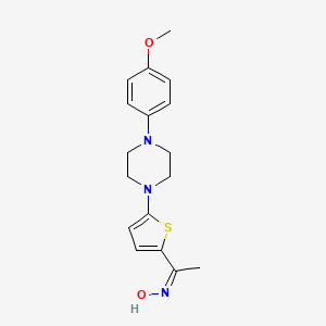 molecular formula C17H21N3O2S B2977629 (NZ)-N-[1-[5-[4-(4-methoxyphenyl)piperazin-1-yl]thiophen-2-yl]ethylidene]hydroxylamine CAS No. 866132-26-5