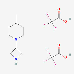 molecular formula C13H20F6N2O4 B2977670 1-(Azetidin-3-yl)-4-methylpiperidine;2,2,2-trifluoroacetic acid CAS No. 2408962-70-7
