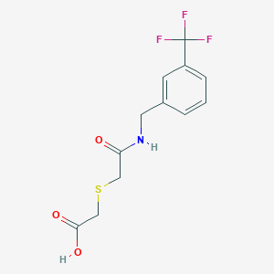 molecular formula C12H12F3NO3S B2977671 2-[(2-Oxo-2-{[3-(trifluoromethyl)benzyl]amino}ethyl)sulfanyl]acetic acid CAS No. 338953-72-3