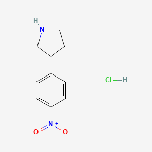 molecular formula C10H13ClN2O2 B2977722 3-(4-Nitrophenyl)Pyrrolidine Hydrochloride CAS No. 1359704-65-6