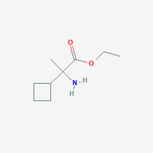 molecular formula C9H17NO2 B2977737 Ethyl 2-amino-2-cyclobutylpropanoate CAS No. 1866590-11-5