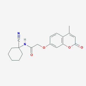 molecular formula C19H20N2O4 B2977787 N-(1-cyanocyclohexyl)-2-(4-methyl-2-oxochromen-7-yl)oxyacetamide CAS No. 1090339-75-5
