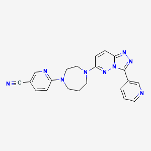 6-[4-(3-Pyridin-3-yl-[1,2,4]triazolo[4,3-b]pyridazin-6-yl)-1,4-diazepan-1-yl]pyridine-3-carbonitrile