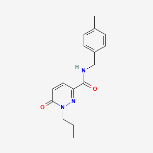 molecular formula C16H19N3O2 B2977818 N-[(4-methylphenyl)methyl]-6-oxo-1-propyl-1,6-dihydropyridazine-3-carboxamide CAS No. 1007826-51-8
