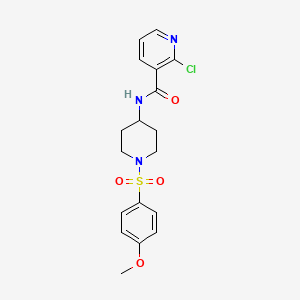 2-chloro-N-[1-(4-methoxybenzenesulfonyl)piperidin-4-yl]pyridine-3-carboxamide