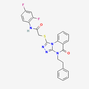 N-(2,4-difluorophenyl)-2-((5-oxo-4-phenethyl-4,5-dihydro-[1,2,4]triazolo[4,3-a]quinazolin-1-yl)thio)acetamide