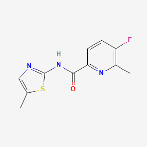 5-Fluoro-6-methyl-N-(5-methyl-1,3-thiazol-2-yl)pyridine-2-carboxamide