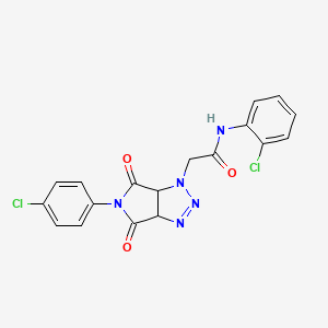 N-(2-chlorophenyl)-2-(5-(4-chlorophenyl)-4,6-dioxo-4,5,6,6a-tetrahydropyrrolo[3,4-d][1,2,3]triazol-1(3aH)-yl)acetamide