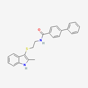 N-(2-((2-methyl-1H-indol-3-yl)thio)ethyl)-[1,1'-biphenyl]-4-carboxamide
