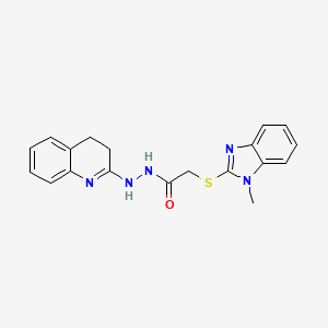 N'-(3,4-dihydroquinolin-2-yl)-2-((1-methyl-1H-benzo[d]imidazol-2-yl)thio)acetohydrazide