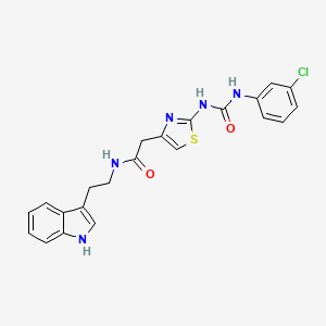 N-(2-(1H-indol-3-yl)ethyl)-2-(2-(3-(3-chlorophenyl)ureido)thiazol-4-yl)acetamide