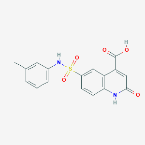 2-Hydroxy-6-[(3-methylphenyl)sulfamoyl]quinoline-4-carboxylic acid
