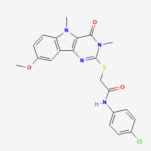 2-[7-(4-chlorophenyl)-1-methyl-2,4-dioxo-1,4-dihydropyrimido[4,5-d]pyrimidin-3(2H)-yl]-N-(3-ethylphenyl)acetamide